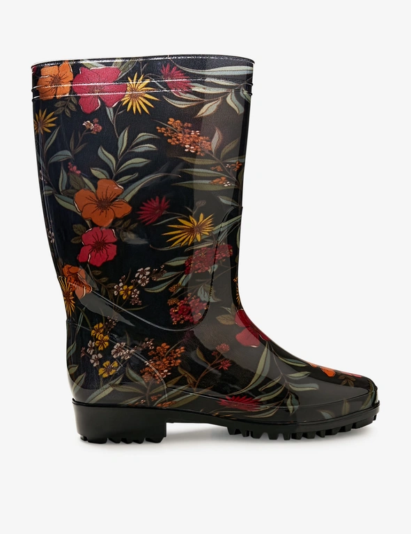 Rivers Mid Height Printed Gumboot Romantic 2, hi-res image number null