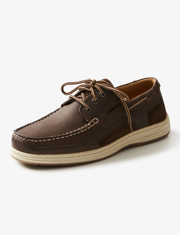 Rivers Costa Leather Lace Up Boat Shoe, hi-res image number null