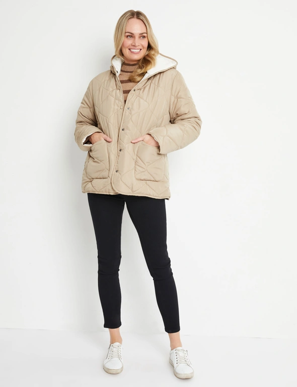 Rivers Long Sleeve Fully Lined Puffer Jacket, hi-res image number null