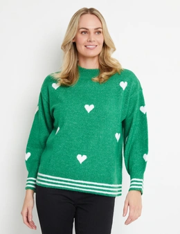 Rivers Novelty Heart And Stripe Jumper