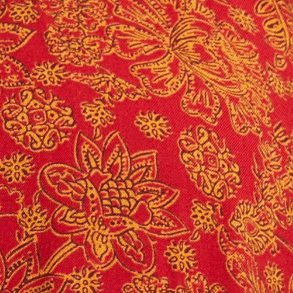 BURNT RED PAISLEY LEAF