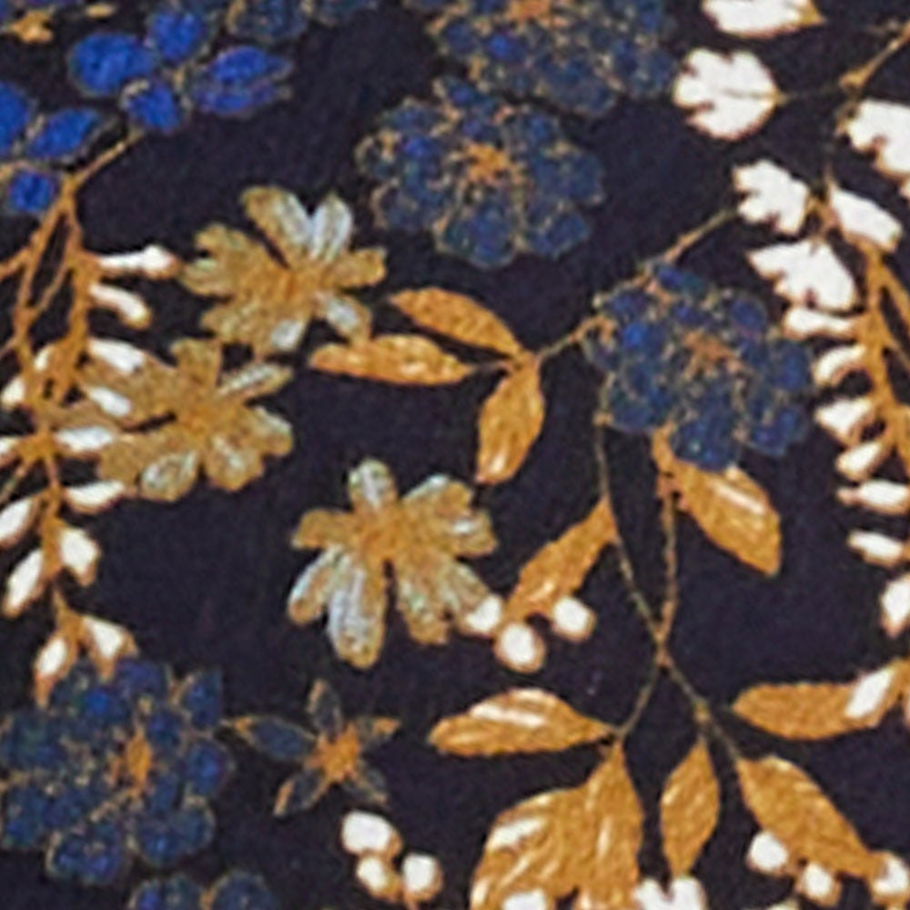 Navy Jacobean Border