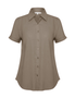 Noni B Short Sleeve Plain Linen Shirt, hi-res