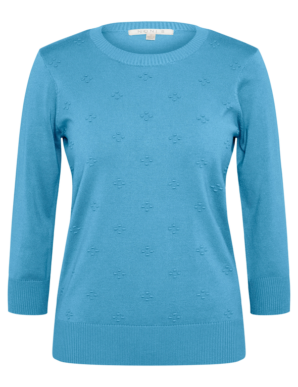 Noni B 3/4 Sleeve Textured Knitwear Jumper, hi-res image number null