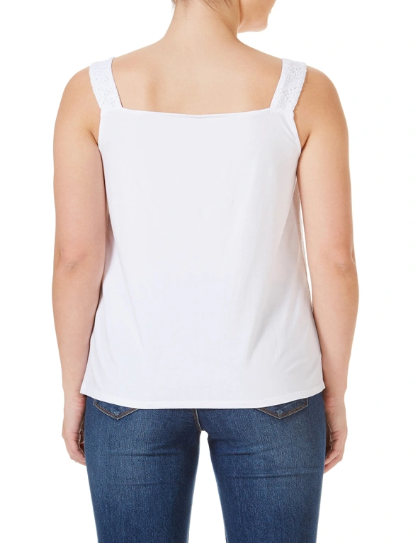 Rockmans Sleeveless Lace Trim Top, hi-res image number null