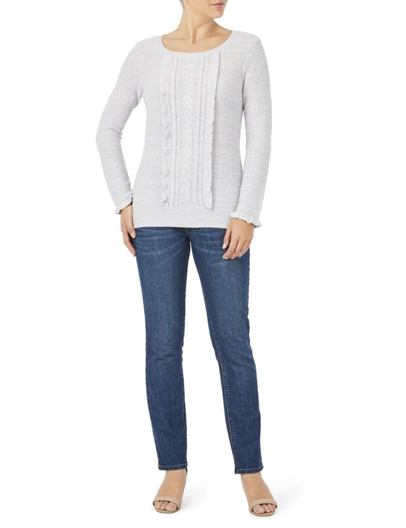 Rockmans Long Sleeve Ruffle Knit, hi-res image number null