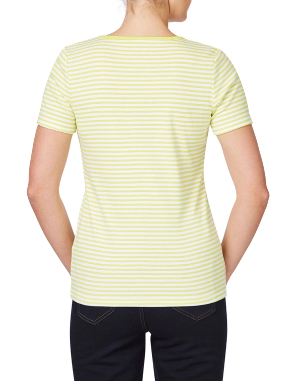 Rockmans Stripe Scoop Neck T-Shirt, hi-res image number null