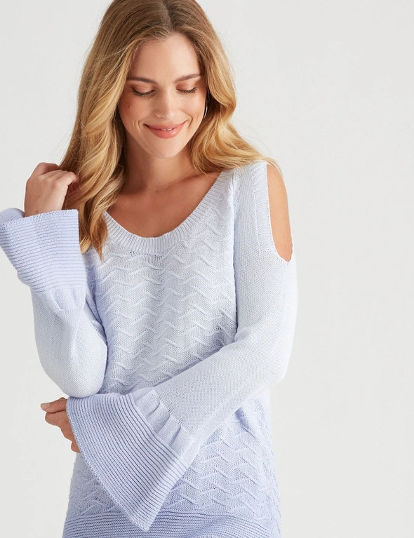Rockmans Long Sleeve Scoop Neck Ombre Knitwear Top, hi-res image number null