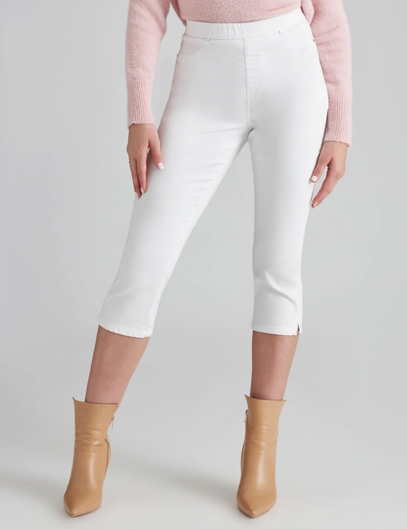 ROCKMANS - Womens Jeans - White Jeggings - Solid Cotton Leggings