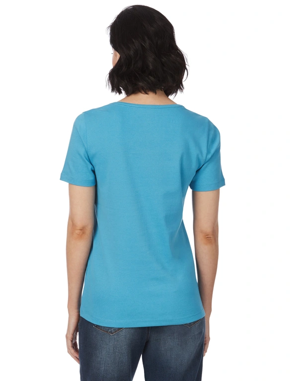 Rockmans Short Sleeve Scoop Neck T-Shirt, hi-res image number null
