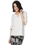 Rockmans Elbow Embroidered Sleeve Top, hi-res