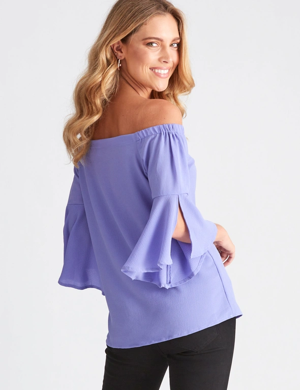 Rockmans Elbow Waterfall Sleeve Top, hi-res image number null
