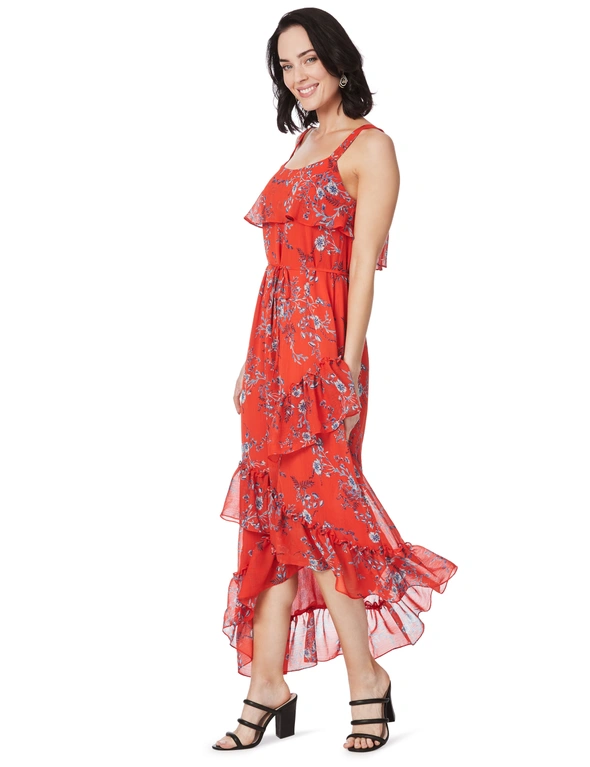 Table Eight Sleeveless Red Floral Maxi Dress, hi-res image number null