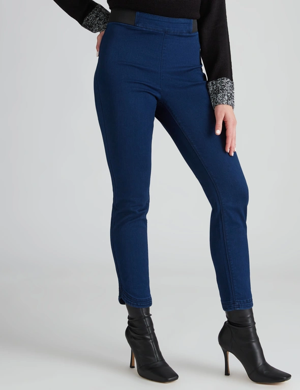 ROCKMANS - Womens Jeans - Black Jeggings - Solid Leggings - Casual Work  Fashion - Summer - Mid Rise - Tights - Slim Leg Trousers - Office Clothes -  Black