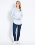 Table Eight Long Sleeve Longline Lace Up Knit, hi-res