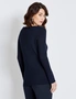 Table Eight Studded Rib Long Sleeve Knit Top, hi-res