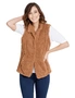 Rockmans Sleeveless Shearling High Low Gilet Top, hi-res