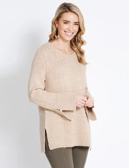Table Eight Long Sleeve Stud Cuff Knit