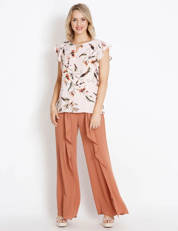 Table Eight Floral Cap Sleeve Top, hi-res image number null