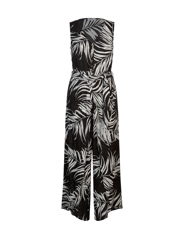 Table Eight Sleeveless Palm Jumpsuit, hi-res image number null