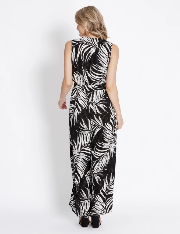 Table Eight Sleeveless Palm Jumpsuit, hi-res image number null