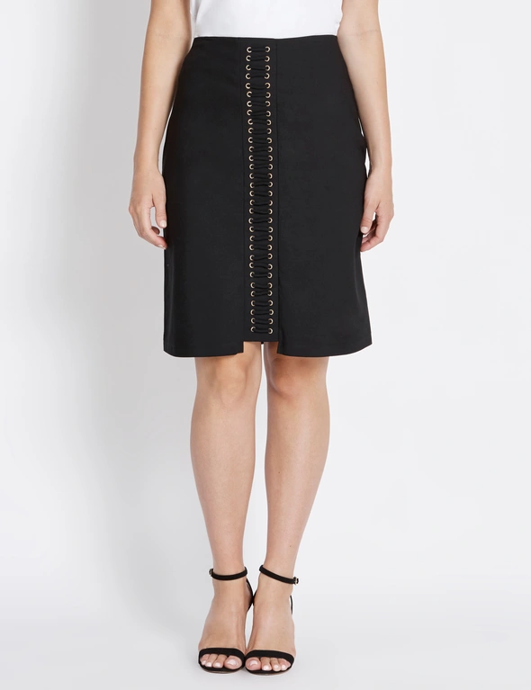 Table Eight Eyelet Detail Pencil Skirt, hi-res image number null