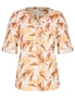 Rockmans Elbow Sleeve Tropical Print Shirt, hi-res