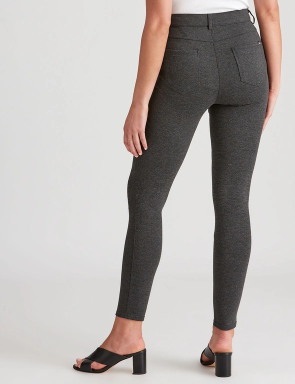 Rockmans 7/8 Length Zipped Pocket Fashion Ponte Pants, hi-res image number null
