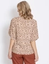 Table Eight Elbow Sleeve Mixed Animal Blouse, hi-res