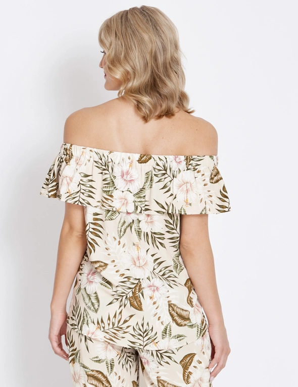 Table Eight Short Sleeve Floral Palm Top, hi-res image number null