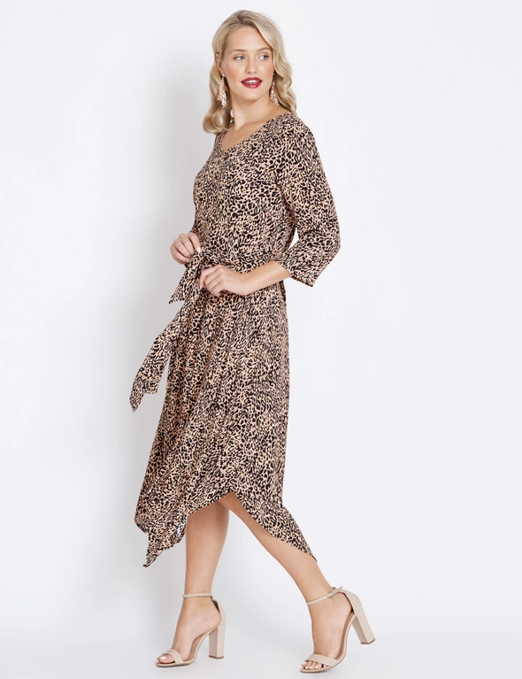 Table Eight 3/4 Sleeve Twist Front Dress, hi-res image number null
