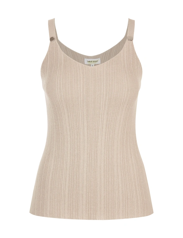 Table Eight Button Front Knit Tank, hi-res image number null