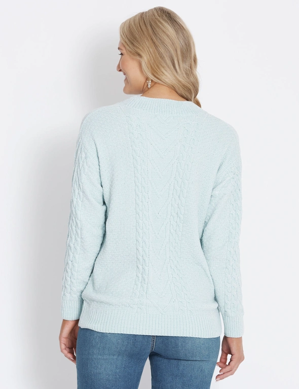 Rockmans Long Sleeve Chenille Cable Knitwear Top, hi-res image number null
