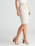 Rockmans Knee Length Blush Animal Print Skirt, hi-res