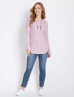 Rockmans Long Sleeve Cozy Cable Knitwear Top