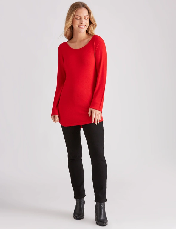 Rockmans Long Sleeve Animal Zipped Knitwear Top, hi-res image number null