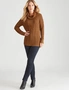 Rockmans Long Sleeve Cable Roll Neck Knitwear Top, hi-res
