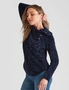 Rockmans Long Sleeve Chenille Curved Hem Knitwear Top, hi-res