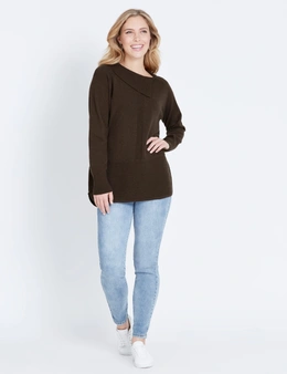 Table Eight Roll Neck Zipped Knit