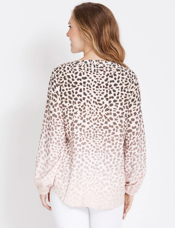 Rockmans Ombre Leopard Shirt, hi-res image number null