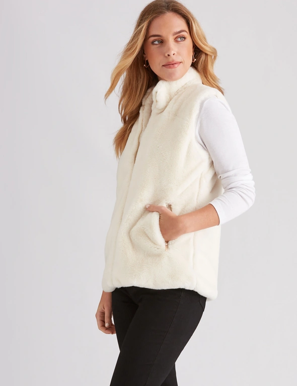 Rockmans Luxe Teddy Gilet Top, hi-res image number null