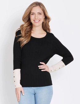 Table Eight Long Sleeve Stud Detail Knit
