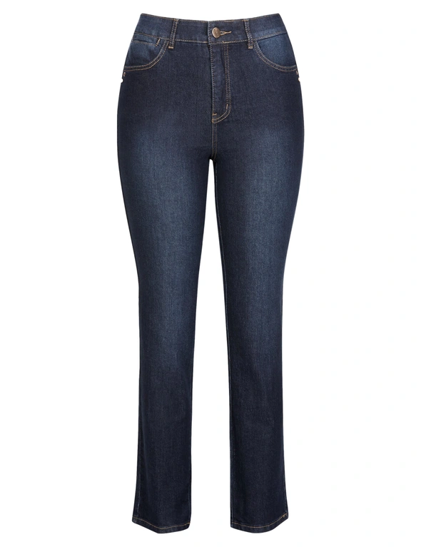 Rockmans Full Length Comfort Waist Short Jeans, hi-res image number null