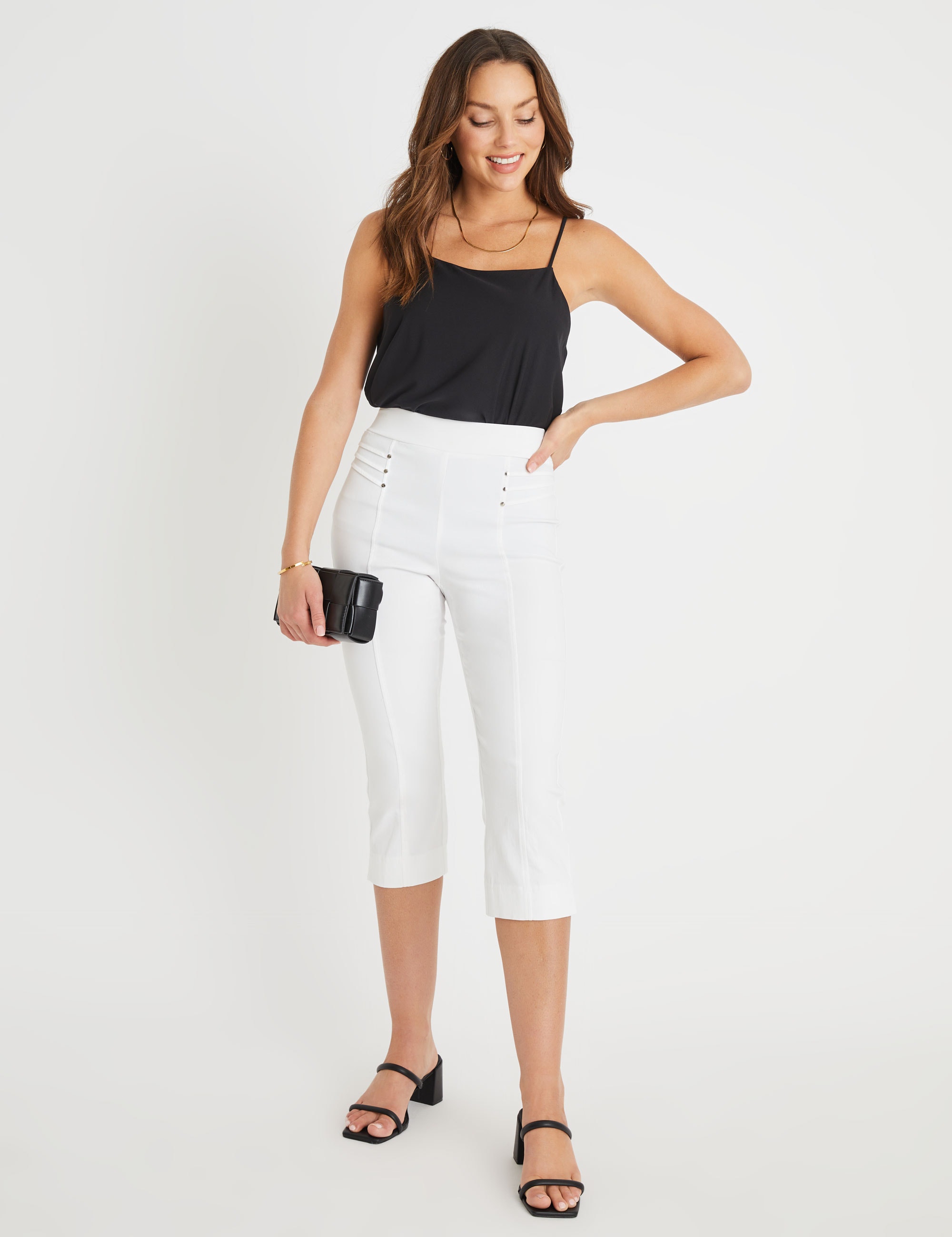 ROCKMANS - Womens Pants - Crop Bengaline Pants