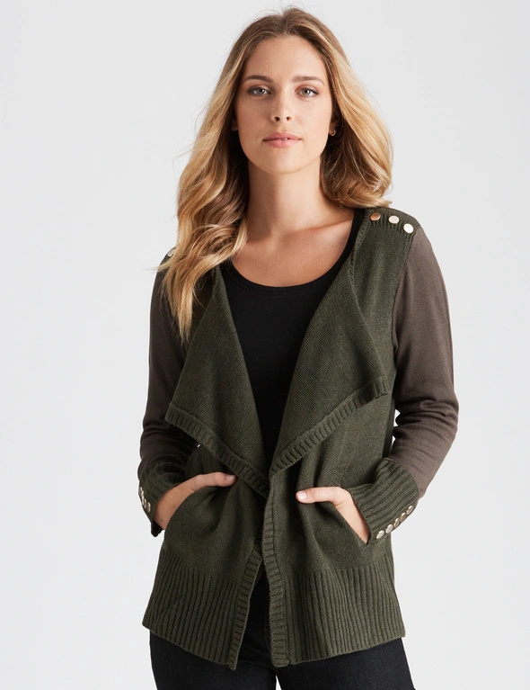 Rockmans Long Sleeve Utility Cardigan, hi-res image number null