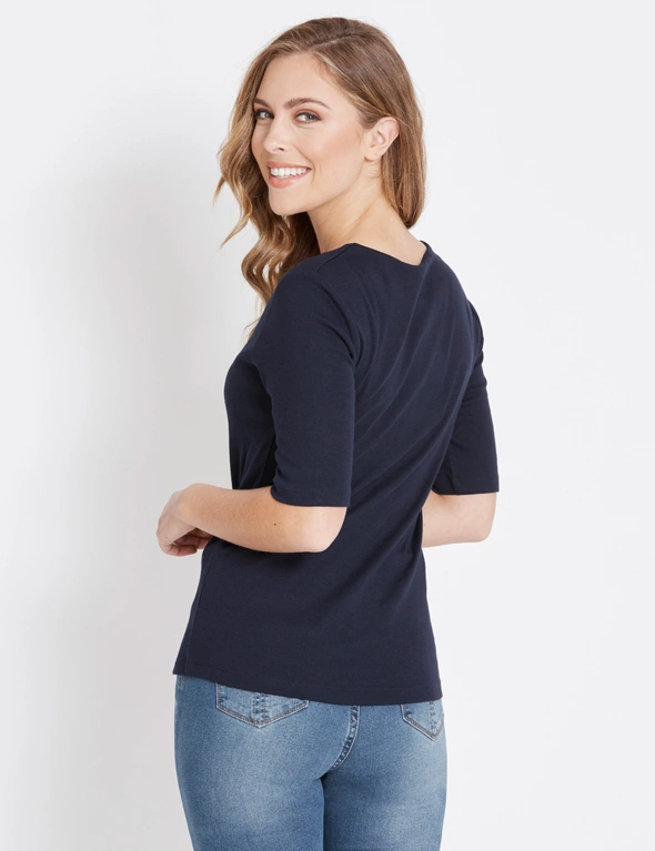 Rockmans Elbow Double Front T-Shirt, hi-res image number null