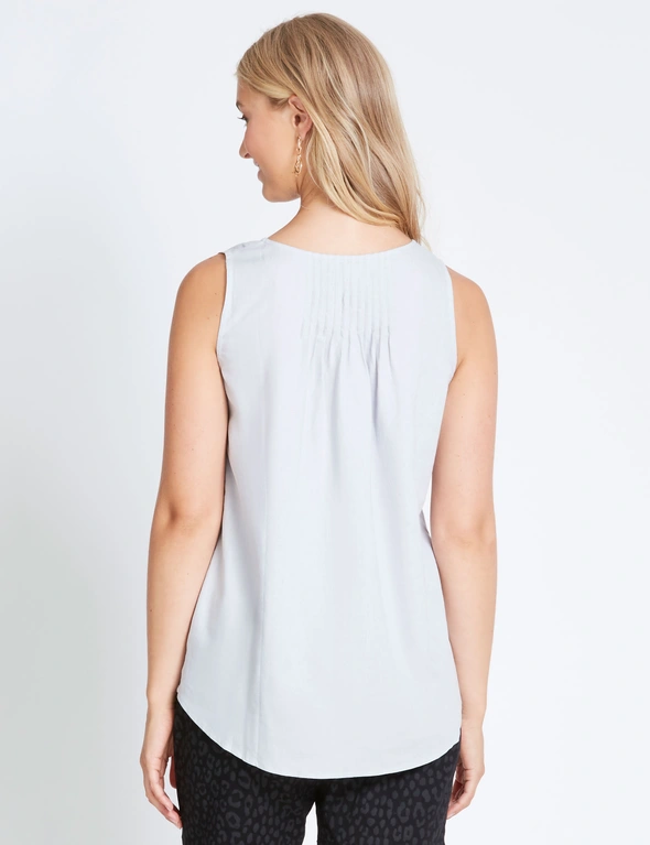 Rockmans Sleeveless Pintuck Linen Top, hi-res image number null