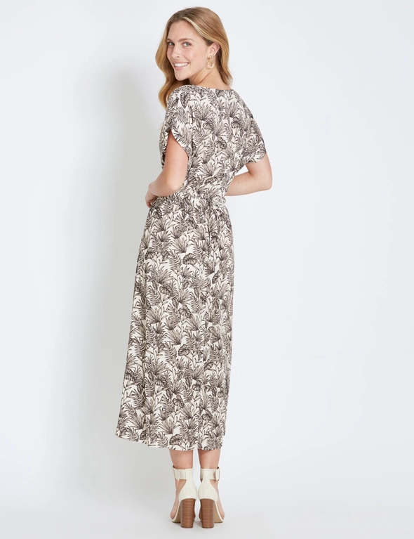 Rockmans Extended Sleeve Button Midi Dress , hi-res image number null