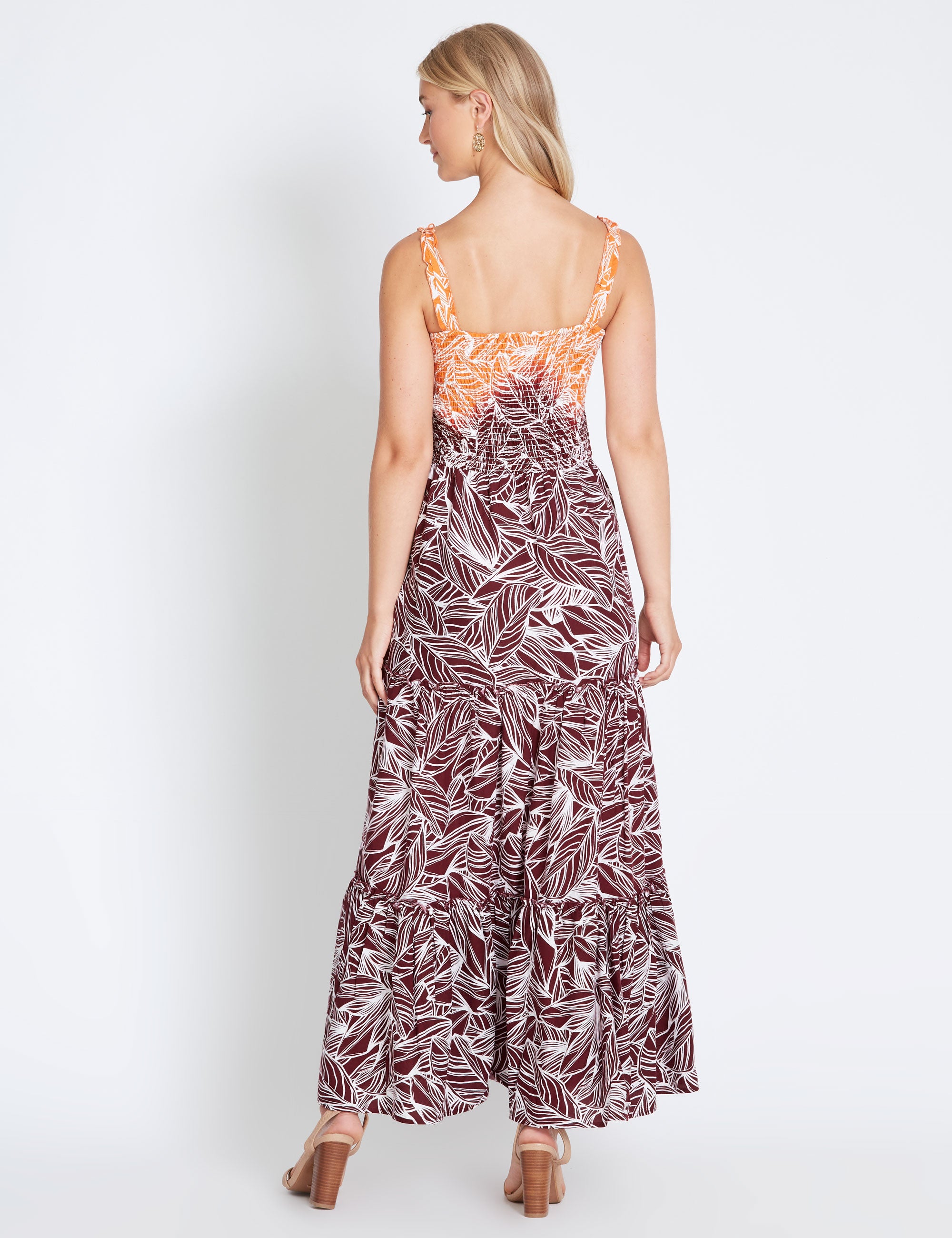 Rockmans Strappy Shirred Tierred Maxi Dress | EziBuy Australia