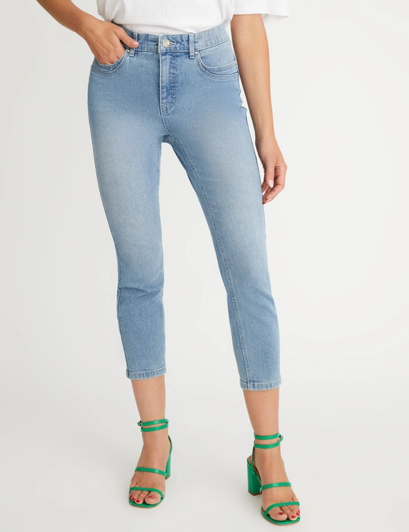 Rockmans 7/8 Length Pocket Detail Comfort Waist Jeans, hi-res image number null